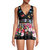 Mari V-Neckline Skirted One Piece - Butterfly Floral