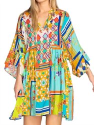 Mixi Short Kaftan Dress - Multi