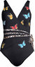 Monarch Butterfly Print Wrap Swimsuit