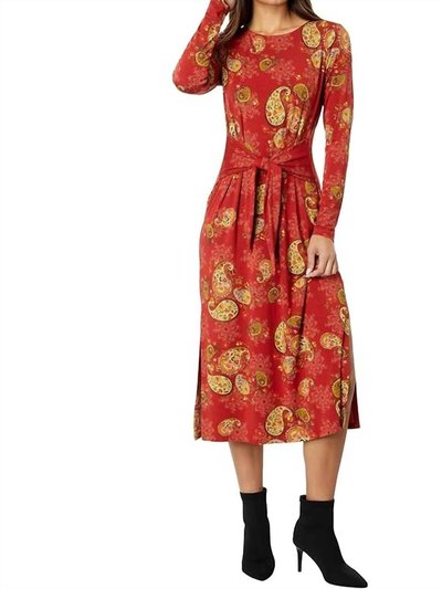 Johnny Was Paisley Lace Long Sleeve Tie Front Knit Dress product