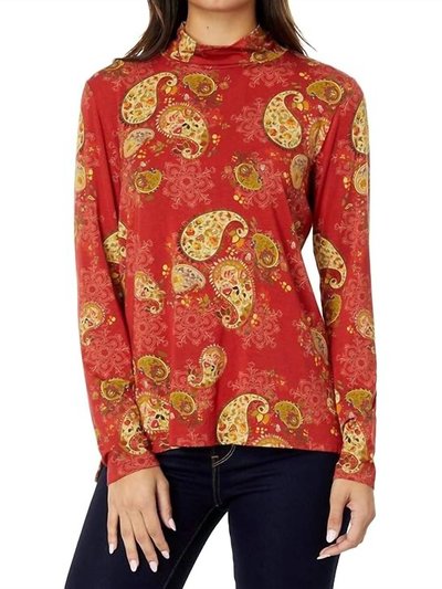 Johnny Was Paisley Lace Mock Neck Top product