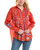 Piper Relaxed Oversized Shirt - Red Multi
