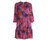 Women Floral Pink Visions Pleated Silk Chiffon Mini Dress