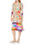 Women Fuji High Slit 3/4 Sleeve Midi Length Knit Dress Multi Color - Multicolor