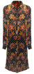 Women Jasmoon Flore Velvet Relaxed Overshirt Dress Multi - Multicolor