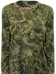 Women's Hirz Camo Crew Neck Lightweight Sweatshirt - Multi