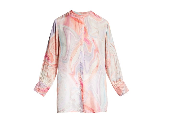 Women's Laguna Vesper Voyager Tunic Top Button Down Blouse - Multicolor