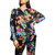 Women's Maeve Black Multi Color Floral Print Long Sleeve Button Blouse - Multicolor