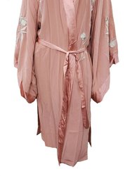 Women's Pastel Reversible Kimono - Mauve Glow - Mauve Glow