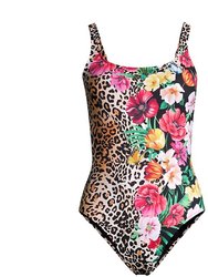 Women's Sandrita Adjustable Strap One-Piece Swimsuit In Floral Vibrant - Floral Vibrant
