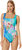 Women's Square Neck One-Piece Swimsuit - Multicolor
