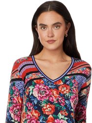 Women's The Janie Favorite Long Sleeve V-Neck Tee - Multicolor