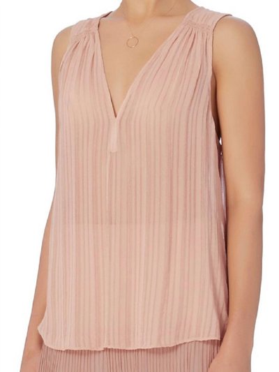 Joie Ankenmen Sheer V-Neck Ruched Sleeveless Blouse product