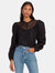 Bennu Puff Shoulder Blouse - Caviar