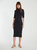 Bryella Mock Neck Knit Midi Dress - Caviar