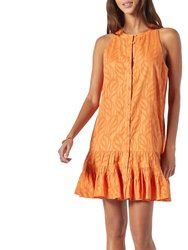 Hayden Cotton Mini Dress - Amber Glow