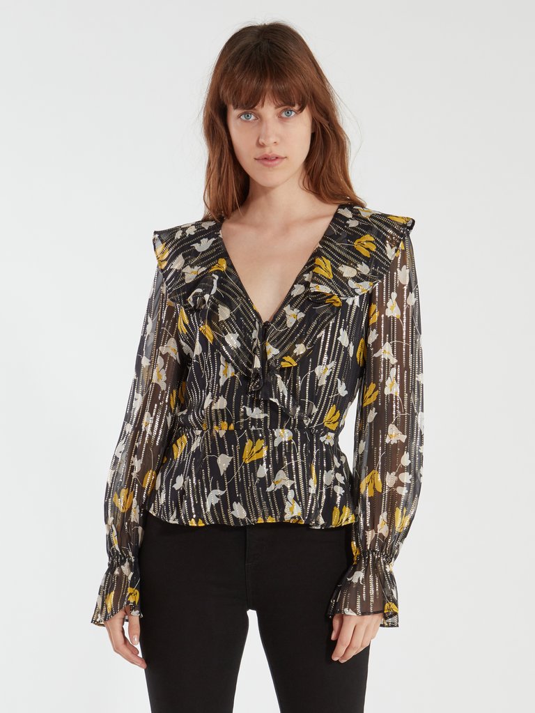 Karmel Silk Crossover Top