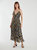 Kenny Silk Blend Floral Metallic Wrap Dress