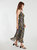 Kenny Silk Blend Floral Metallic Wrap Dress