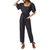 Viney Linen Jumpsuit - Caviar Black