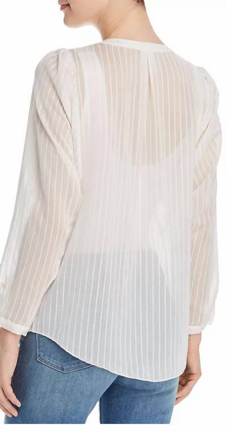 Women Rashelda Striped Sheer Top Blouse