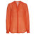 Women's Mintee G Warm Terracotta Orange Polka Dot Silk Blouse - Orange