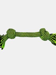 Jolly Pets Knot-N-Chew 2 Rope Dog Toy (Green) (L, XL) - Green
