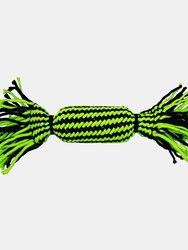 Jolly Pets Knot-N-Chew Rope Dog Toy (Green/Black) (L, XL) - Green/Black