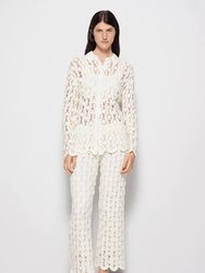 Harriet Crochet Shirt - Ivory