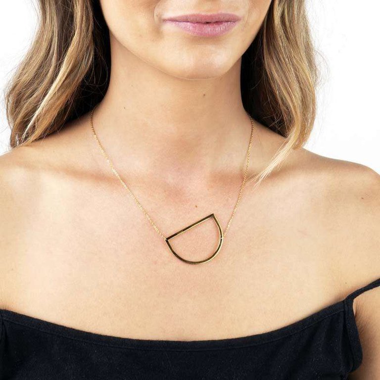 Gold Initial Necklaces - A