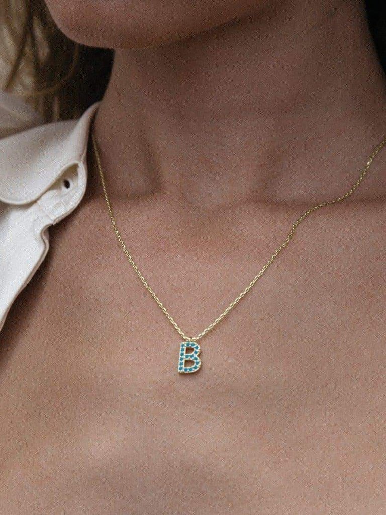 Roslyn Initial Necklace - Gold