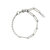 Asymmetrical Chain & Crystal Anklet - Rhodium