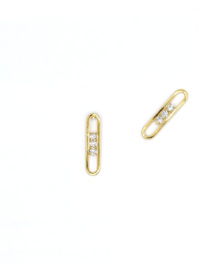 Joomi Lim Asymmetrical Crystal Link Earrings product