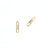 Asymmetrical Crystal Link Earrings - Gold