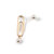 Asymmetrical Pearl & Giant Paperclip Earrings - Gold/White