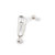 Asymmetrical Pearl & Giant Paperclip Earrings - Rhodium/White