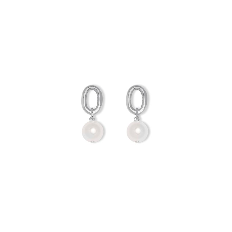 Chunky Cheeky Earrings - Rhodium - Rhodium