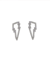 Crystal Lightning Bolt Earrings - Rhodium/Crystal
