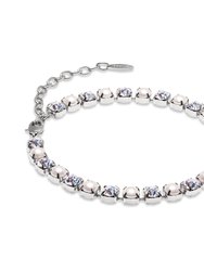 Crystal & Pearl Choker w/ Large Pearl Center