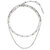 Double Chain Necklace - Rhodium