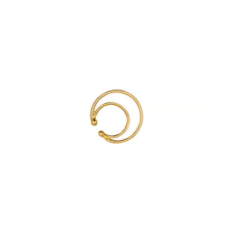 Double Hoop Ear Cuff - Gold