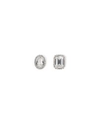 Elizabeth Clip-On Studs - Rhodium