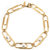 Giant Paperclip Necklace w/ Pearls - Gold/White