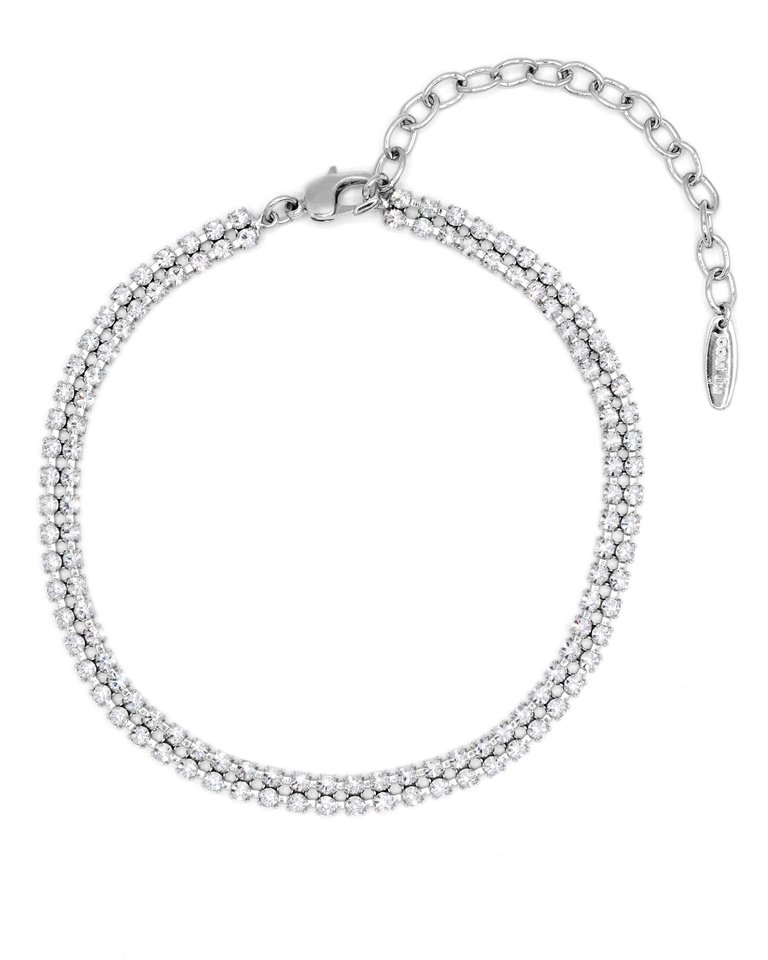 Lina Choker Necklaces - Rhodium