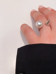 Open Ring w/ Pearl & Spike