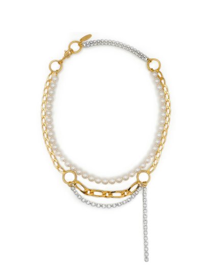 Joomi Lim Pearl, Chain, Hoop & Crystal Necklace product