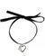 Sadie Velvet Choker - Rhodium