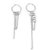 Small Hoop Earrings w/ Multi Linked Chains - Rhodium
