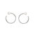 Small Hoop Earrings w/ Pearl Backs - Rhodium/White