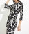 Abstract Texture Print Tie Front Dress